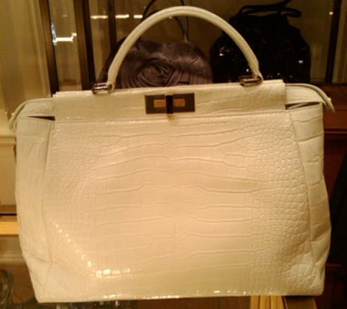 white croc Fendi peek a boo white croc Fendi peek a boo
